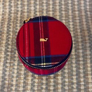 Vineyard Vines Tartan Plaid Travel Jewelry Case